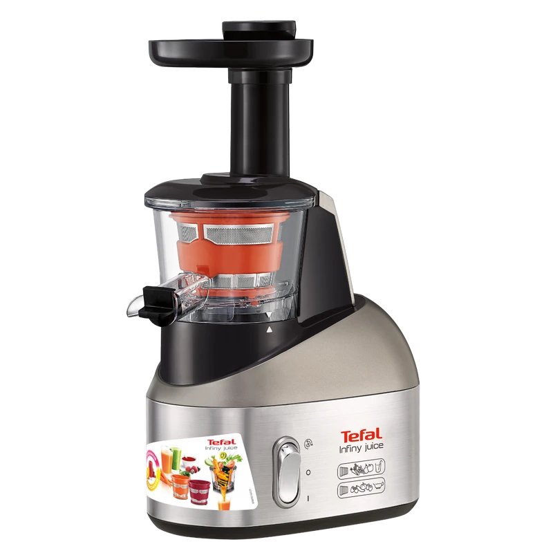 Соковыжималка tefal zc255b38, серебристый | черный 2