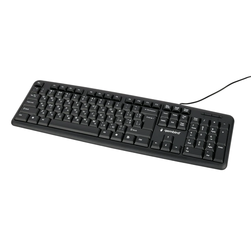 Клавиатура gembird kb-u-103-ua, проводное, чёрный 4