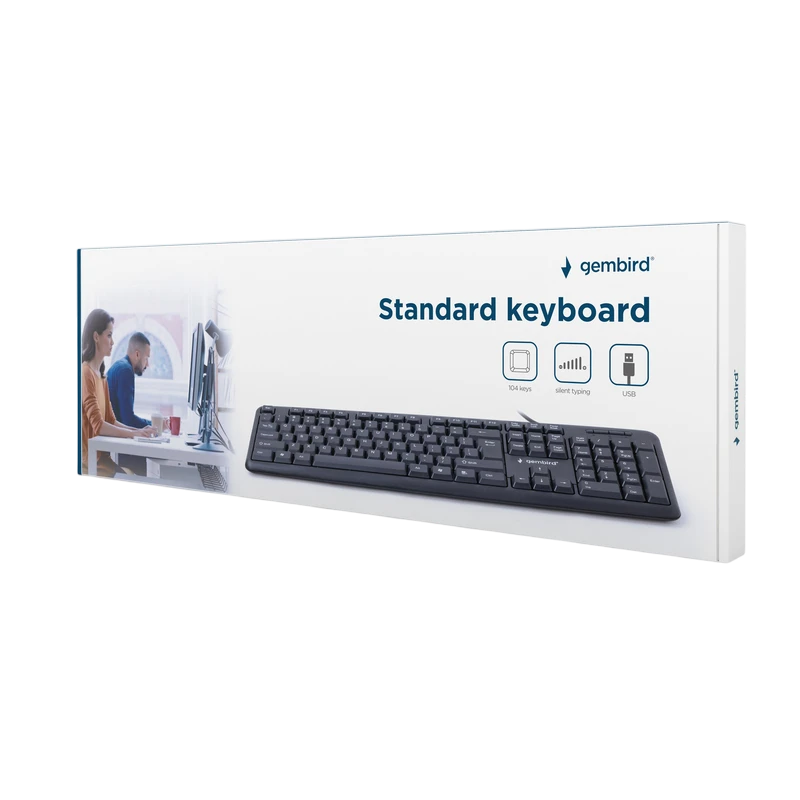 Клавиатура gembird kb-u-103-ua, проводное, чёрный 2
