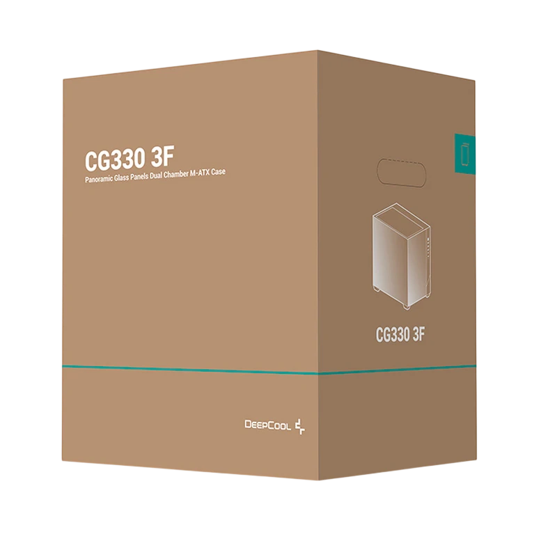Компьютерный корпус deepcool cg330 3f, midi-tower, без блока питания, чёрный 6