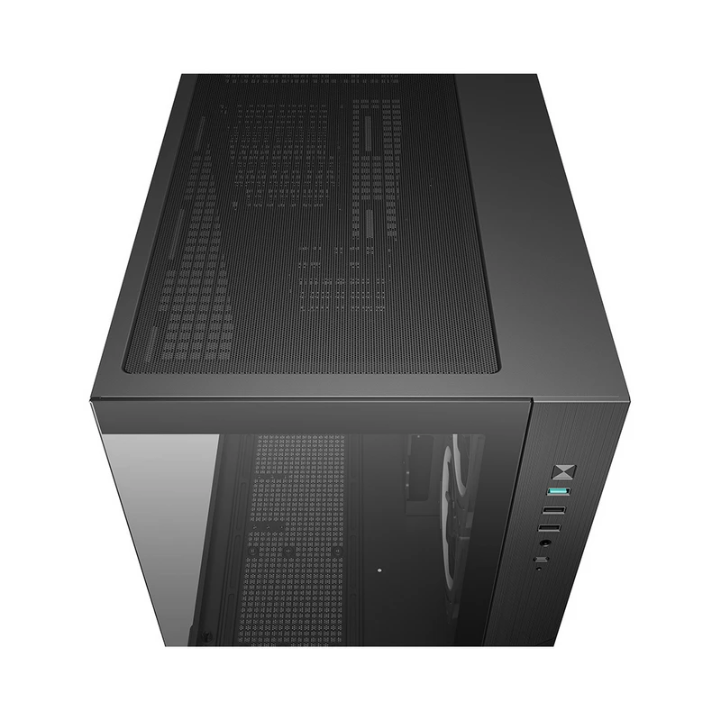 Компьютерный корпус deepcool cg330 3f, midi-tower, без блока питания, чёрный 2