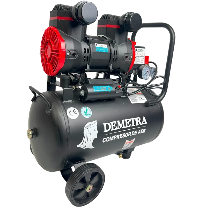 Безмасляный воздушный компрессор demetra dn1500-24 3