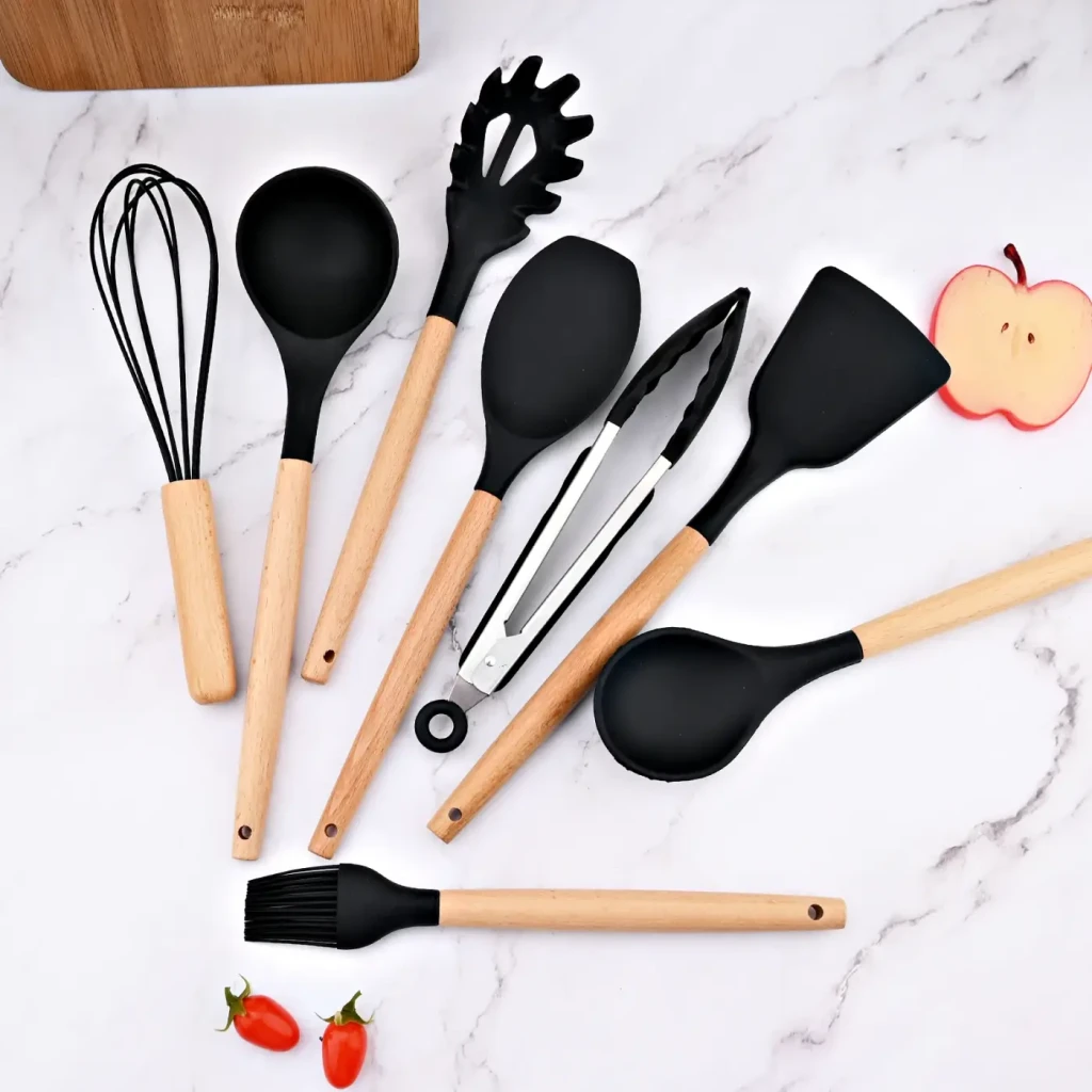 Set spatule 12 buc, negru (57-1) 2