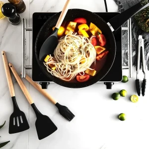 Set spatule 12 buc, negru (57-1) Thumbnail 4