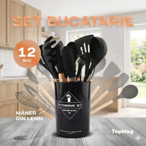 Set spătule 12 buc, negru (57-1)