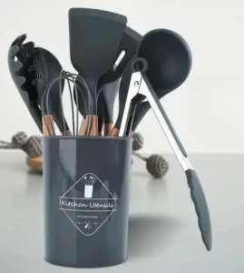 Set spatule 12 buc, gri închis (57-2)