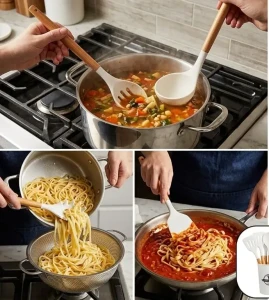 Set spatule 12 buc, alb (57-5) Thumbnail 4