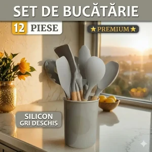 Set spatule 12 buc, gri deschis (57-4)