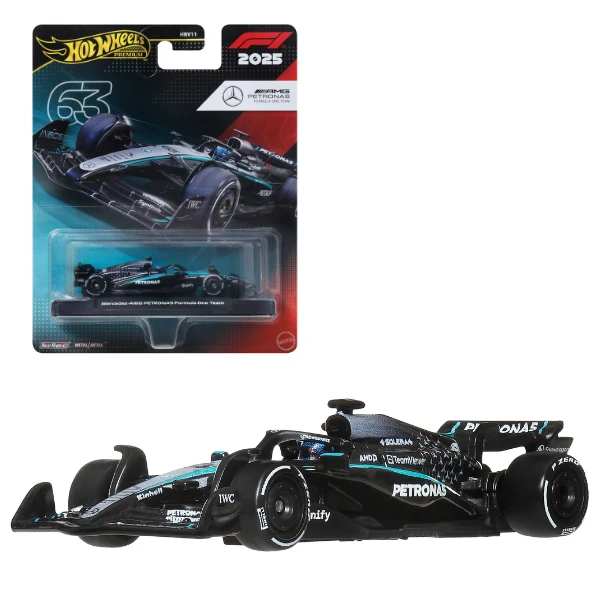Hot wheels 1:64 mașinuță de colecție "formula 1: mercedes-benz #63" 2
