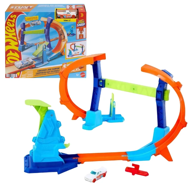 Set de joacă hot wheels "corkscrew jump champion" 2