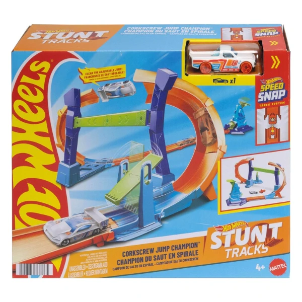 Set de joacă hot wheels "corkscrew jump champion" 4