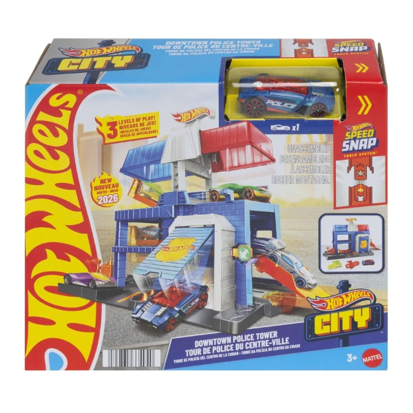 Set de joacă hot wheels "turnul poliției" 3
