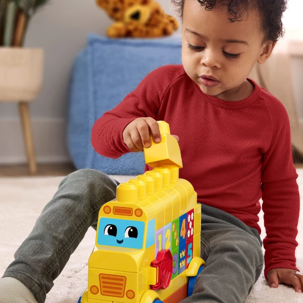 Set de construcție educativ „autobuz” pentru copii mici 6