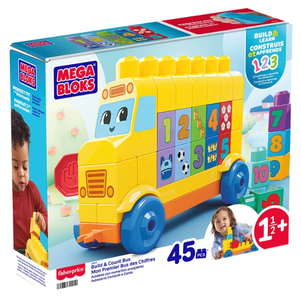 Set de construcție educativ „autobuz” pentru copii mici 3