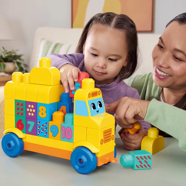 Set de construcție educativ „autobuz” pentru copii mici 5