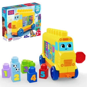 Set de construcție educativ „autobuz” pentru copii mici