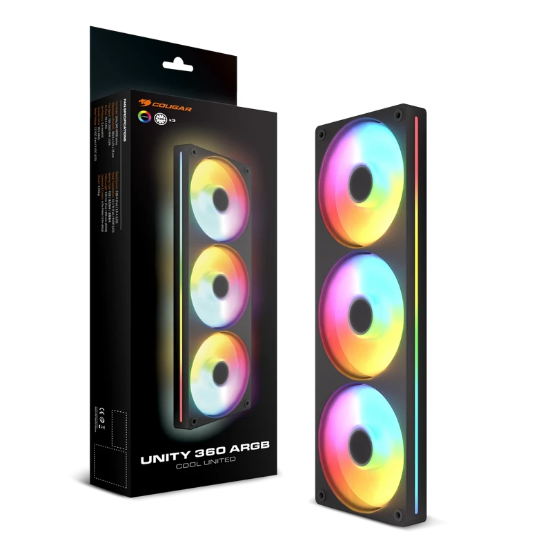 Вентилятор для пк cougar unity360-rb, 120 мм 3
