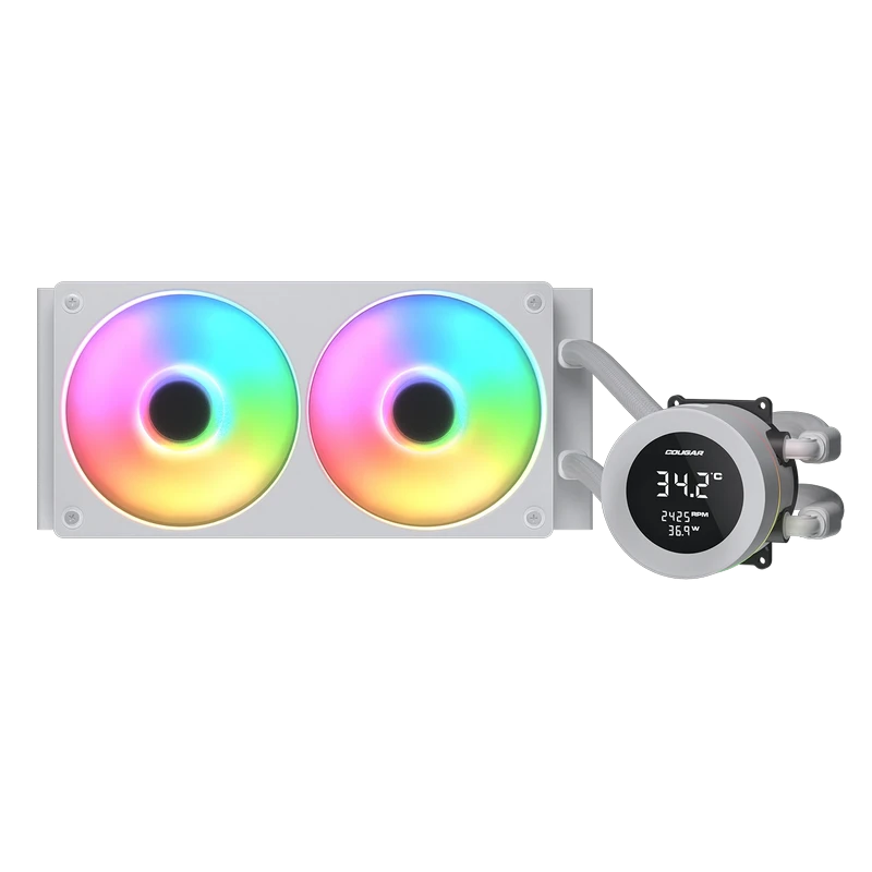 Cooler procesor cougar poseidon vistek argb 240 white 2
