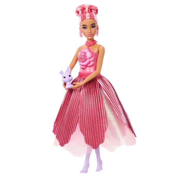 Păpușa barbie petal pop cu aromă de trandafir roșu 5
