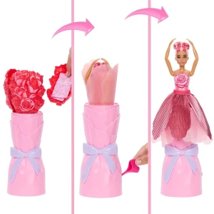 Păpușa barbie petal pop cu aromă de trandafir roșu Thumbnail 4