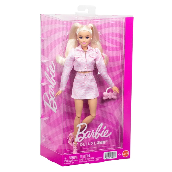Păpușa barbie "fashionistă în costum denim roz" 4