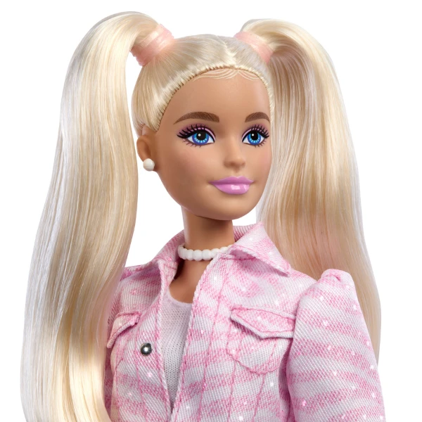 Păpușa barbie "fashionistă în costum denim roz" 5