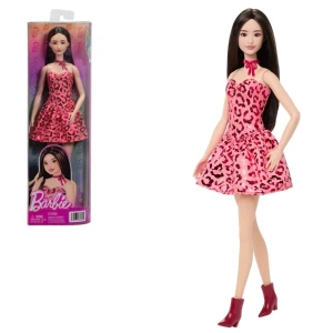 Păpușa barbie "fashionista în rochie roz cu imprimeu leopard" Thumbnail 2