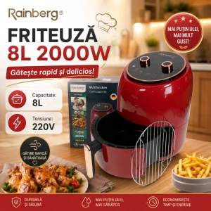 Friteuza 8l, roșu (rb2318)