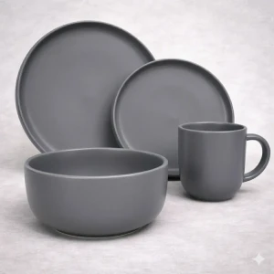 Set de veselă, ceramică, m-30, gri, 16 piese s211--17 Thumbnail 2