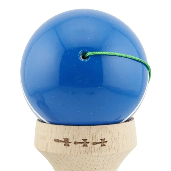 "kendama flippy x original", profesională, rulment metalic, ața 62/65 cm, ultra aderent, cupe mari, king size 7.5 х 6 х 18 cm, albastru-alb 9