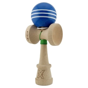 "kendama flippy x original", profesională, rulment metalic, ața 62/65 cm, ultra aderent, cupe mari, king size 7.5 х 6 х 18 cm, albastru-alb Thumbnail 11