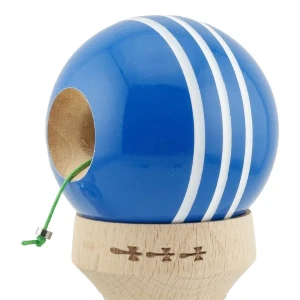 "kendama flippy x original", profesională, rulment metalic, ața 62/65 cm, ultra aderent, cupe mari, king size 7.5 х 6 х 18 cm, albastru-alb Thumbnail 7