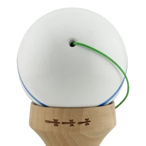 "kendama flippy x original", profesională, rulment metalic, ața 62/65 cm, ultra aderent, cupe mari, king size 7.5 х 6 х 18 cm, alb-albastru Thumbnail 6