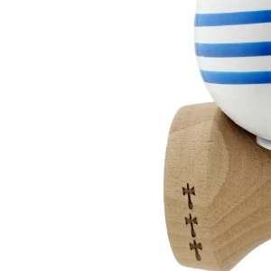 "kendama flippy x original", profesională, rulment metalic, ața 62/65 cm, ultra aderent, cupe mari, king size 7.5 х 6 х 18 cm, alb-albastru Thumbnail 8