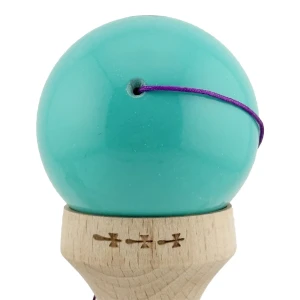 «kendama super sticky x original», rulment metalic, ața 62/65 cm, king size 7.5 x 6 x 18 cm, „maimuță", turcoaz Thumbnail 8