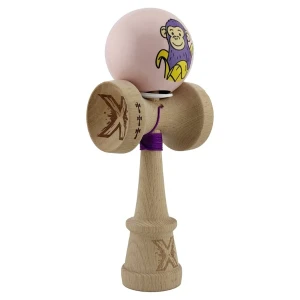 «kendama super sticky x original», rulment metalic, ața 62/65 cm, king size 7.5 x 6 x 18 cm, „maimuță", roz Thumbnail 11