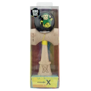 «kendama super sticky x original», rulment metalic, ața 62/65 cm, king size 7.5 x 6 x 18 cm, „maimuță", negru Thumbnail 3