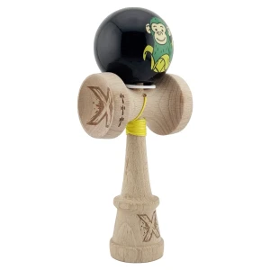 «kendama super sticky x original», rulment metalic, ața 62/65 cm, king size 7.5 x 6 x 18 cm, „maimuță", negru Thumbnail 5