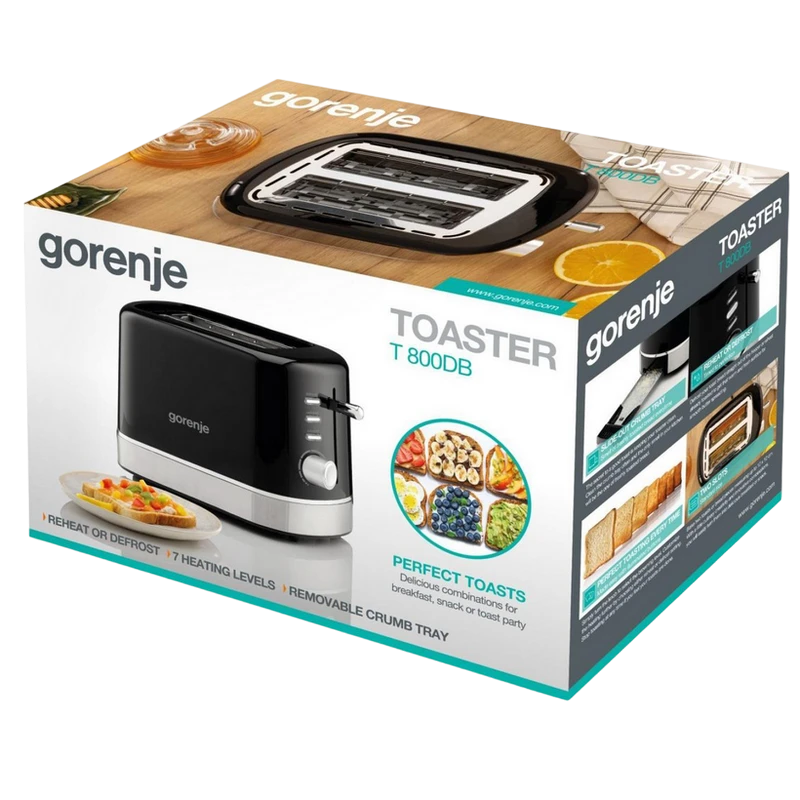 Toaster gorenje t800db, negru 3