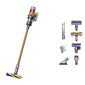 Вертикальный пылесос dyson v12 detect slim absolute, золотой