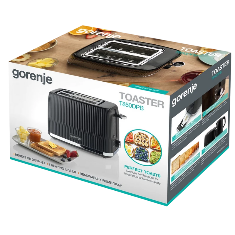 Тостер gorenje t850dpb, чёрный 5