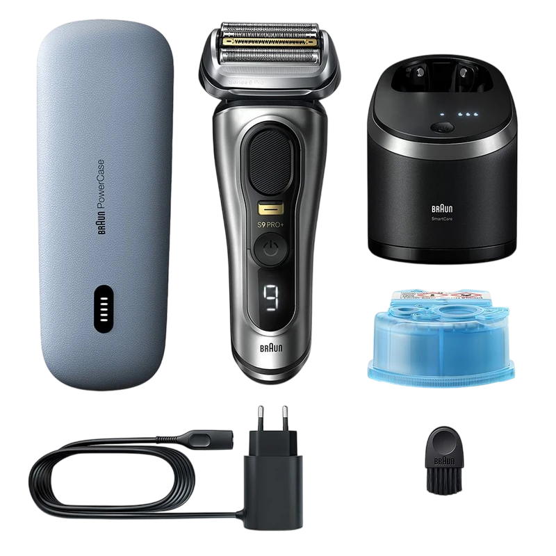 Электробритва мужская braun 9 pro+ 9577cc, серебристый 3