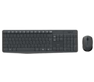 Set tastatură + mouse logitech mk235, fără fir, grey
