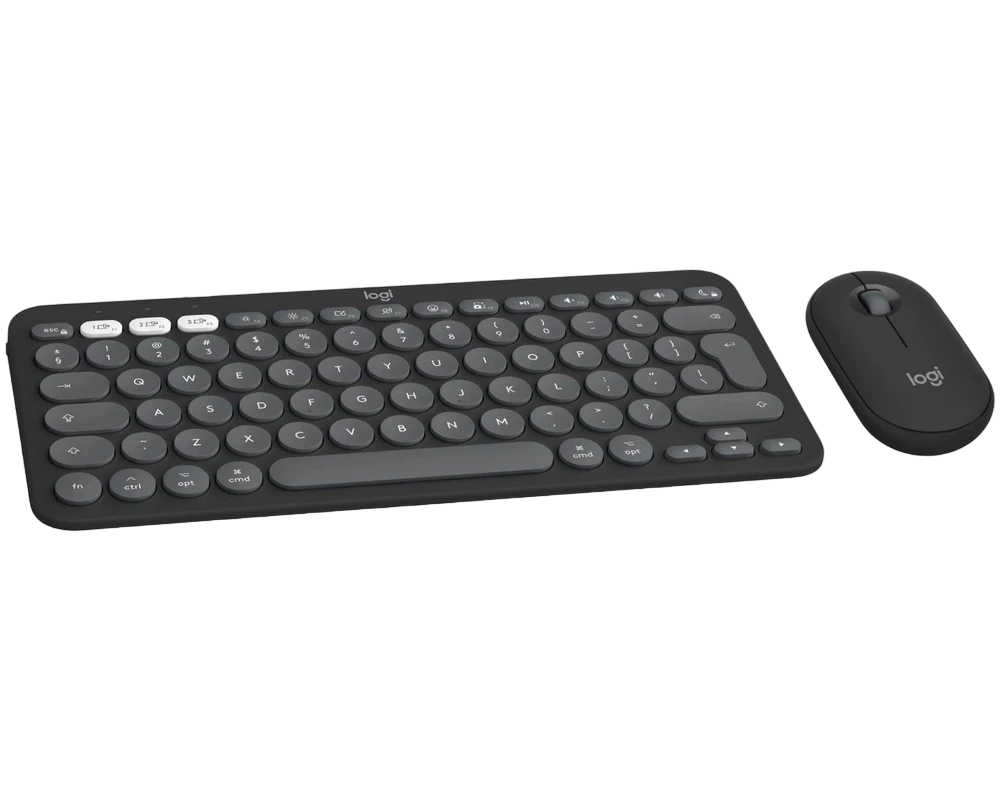 Set tastatură + mouse logitech pebble 2 combo pentru mac, fără fir, negru 5