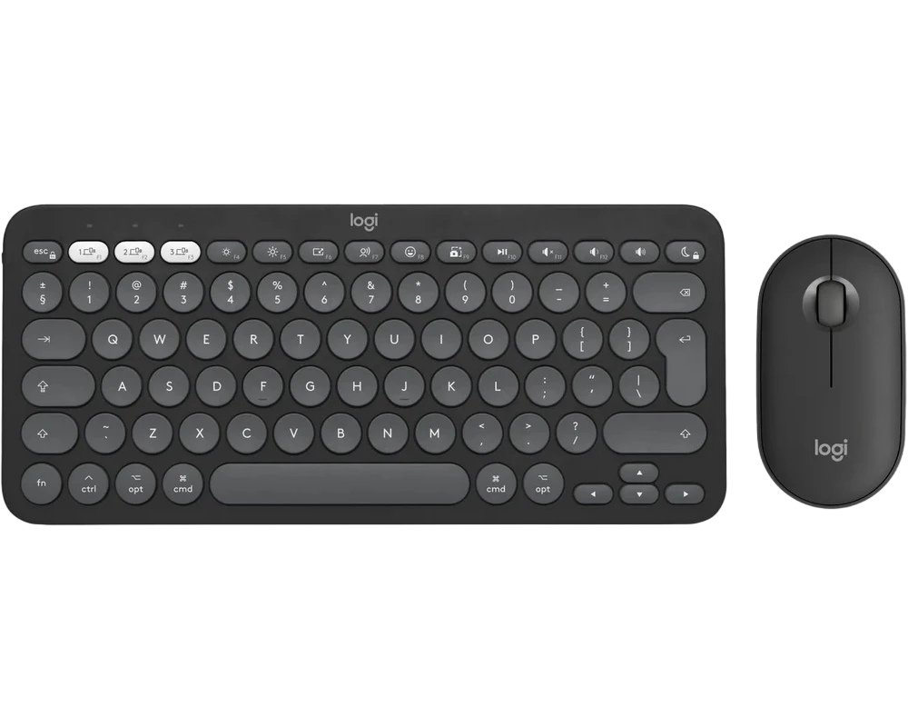 Set tastatură + mouse logitech pebble 2 combo pentru mac, fără fir, negru 4