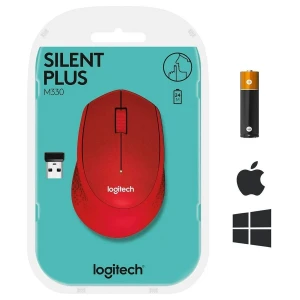 Беcпроводная мышь logitech m330 silent plus, красный Thumbnail 7