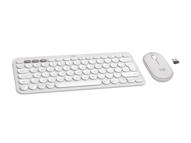 Set tastatură + mouse logitech pebble 2 combo, fără fir, alb 5