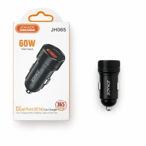 Двухпортовое интеллектуальное автомобильное зарядное устройство 60w (1c1a) jh065