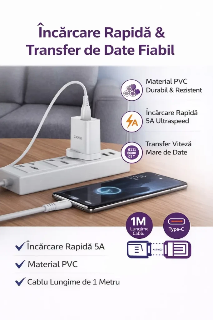 Cablu inteligent de încărcare și date (type-c) ja043-c 3