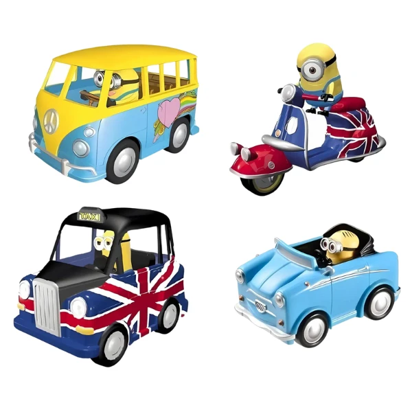 Set de joc din 4 mașinuțe "minionii" 2